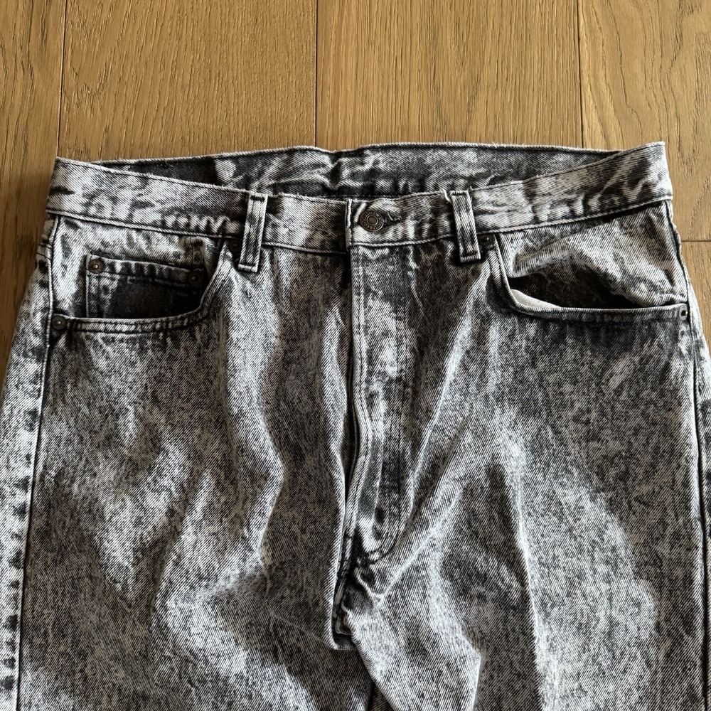 Vintage Levis 501xx Jeans Mens 36x30 (33x30) Black Acid Wash 80s Made in USA - Picture 2 of 14